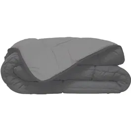 Toison d'Or - Couette Calgary - Microfibre polyester 400g/m² - Couette chaude gris et argent - 140 x 200 cm - Lavable en machine