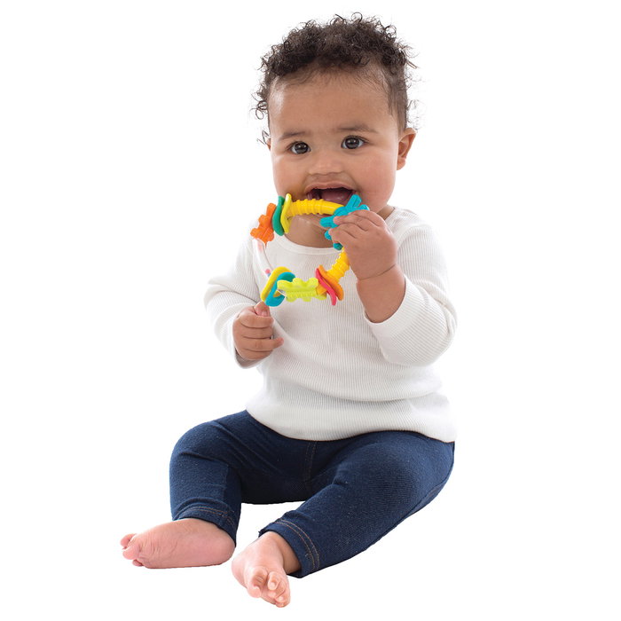 Playgro Mordedor Triangular 4184209 avec Palettes et Perles Sonores pour Bébé