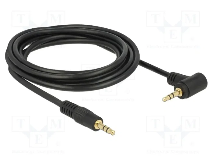 DELOCK Câble Jack 3,5mm 3pin stéréo, connecteur angulaire, 3m DELOCK Câble Jack 3,5mm 3pin stéréo, connecteur angulaire, 3m