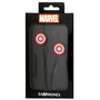 ERT GROUP Auriculares Marvel Captain America avec contrôleur multifonction et micro, câble 1,2 m, certificats CE