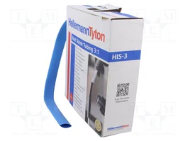 HELLERMANNTYTON Tuyau thermorétractable 12mm bleu 5m