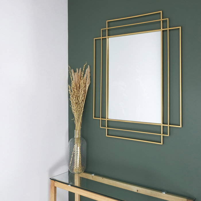 Home Deco Factory Miroir Art Déco Doré