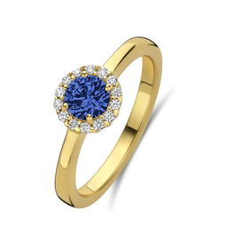 Bague Femme New Bling 9NB-1540-54 14 Doré Bleu