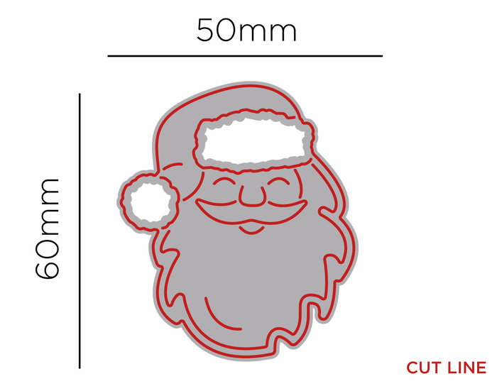 Misskuty Troquel fin ZAG Noël Père Noël 50x60mm