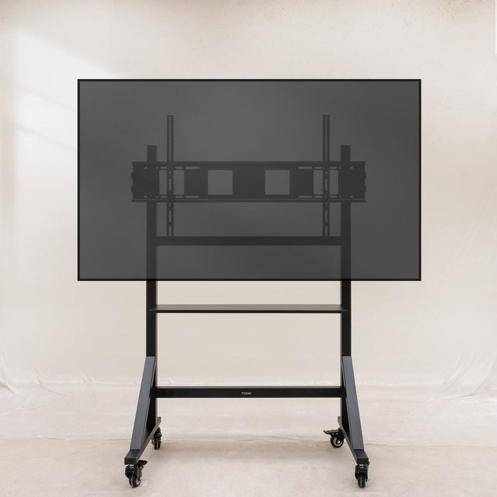 Tooq Optimus Support Mural Sol Avec Roues pour TV 60-105 Pouces VESA 200x200 à 1000x600 mm Charge Maximale 120 kg