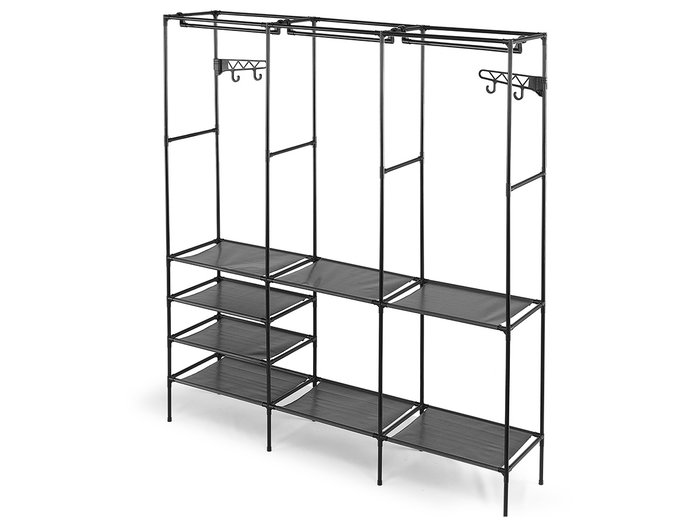 Kipit Armario Organizateur Triple Cintre 50x8x31 cm Noir Métal Plastique Tissu (Set de 5) Kipit Armario Organizateur Triple Cintre 50x8x31 cm Noir Métal Plastique Tissu (Set de 5)