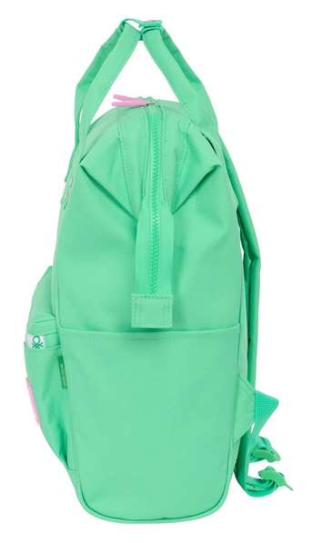 Safta Benetton Sac à dos ordinateur portable 13 pouces, couleur menthe, dimensions 27x40x19 cm