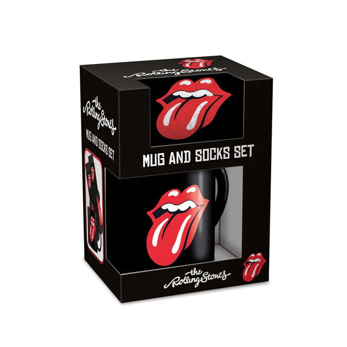 PYRAMID Set Mug et Chaussettes The Rolling Stones - Tasse Céramique 315 ml Micro-ondes et Chaussettes Taille 36-41