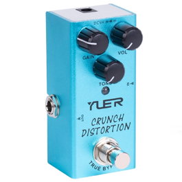 YUER Crunch Distortion Pédale d'effet guitare True Bypass Boîtier aluminium