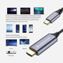 Conceptronic ABBY10G Adaptateur USB Type C vers HDMI 4K 60Hz 2m Plug and Play Aluminium