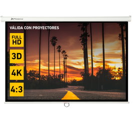 Phoenix Technologies Pantalla200/150 Écran de Projection Manuel 100 pouces 200x150 cm Format 4:3 pour Mur et Plafond