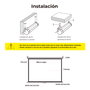 Phoenix Technologies Pantalla200/150 Écran de Projection Manuel 100 pouces 200x150 cm Format 4:3 pour Mur et Plafond