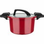 GSW Cuiseur basse pression 24 cm, 6 L, Rouge, Aluminium forgé