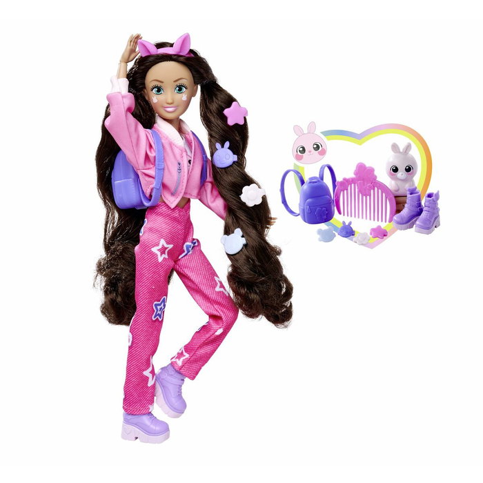 Simba Kawaii Hi Lucy - Poupée Mannequin Articulée avec Accessoires et Lapin Momo Simba Kawaii Hi Lucy - Poupée Mannequin Articulée avec Accessoires et Lapin Momo