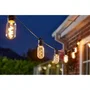 Smart Garden Guirlande Solaire Vintage 365 - LED Filament Blanc Chaud, 8 Suspensions, 5.5 m, Technologie d'Auto-ajustement, 15 Lumens, Batterie Optimisée