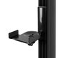 B-Tech BT77 Support mural pour enceintes avec serrage latéral réglable, inclinaison +/-10°, rotation 360°, charge max 25kg, serrage 135-280mm, finition noire