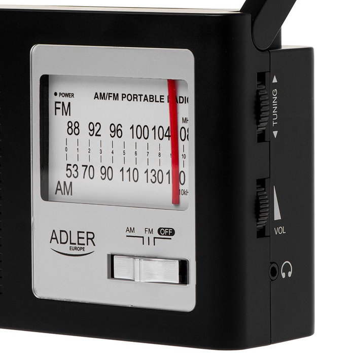 Adler Radio portable AM/FM AD 1909, antenne télescopique, 15.5 x 21 x 6 cm Adler Radio portable AM/FM AD 1909, antenne télescopique, 15.5 x 21 x 6 cm