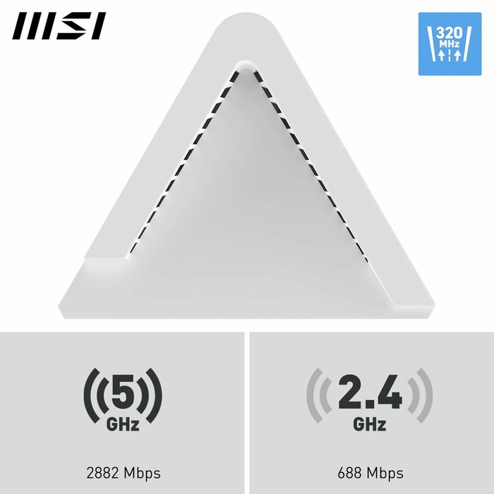MSI Roamii BE Lite MRBE50 Blanc MSI Roamii BE Lite MRBE50 Blanc