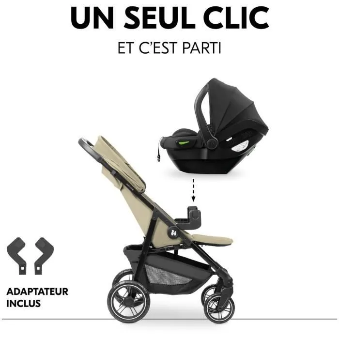 Hauck Shop N Care - Ensemble de voyage 2-en-1 poussette et siège auto pour bébé, coloris Olive, 4 roues, protection UPF50+, 8.5 kg Hauck Shop N Care - Ensemble de voyage 2-en-1 poussette et siège auto pour bébé, coloris Olive, 4 roues, protection UPF50+, 8.5 kg