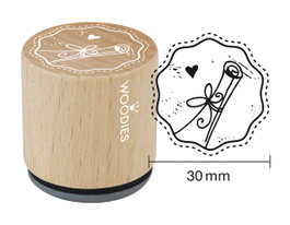 Woodies Sceau en bois et caoutchouc parchemin diam. 33x30mm