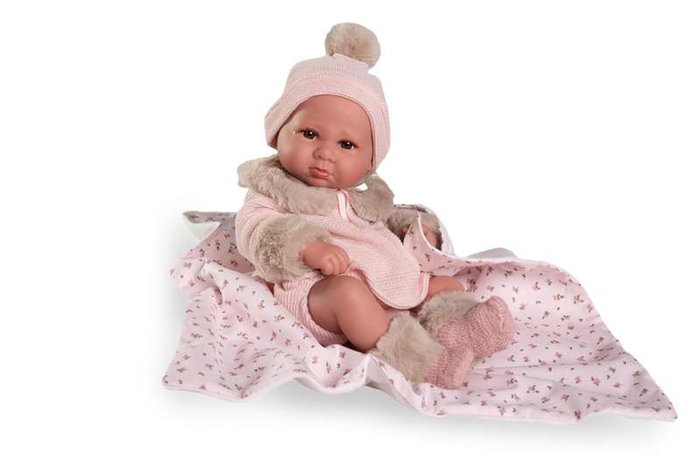 Antonio Juan - Poupée nouveau-né Luca avec couverture à fleurs 42 cm - Pour enfant à partir de 3 ans - Produit multilingue (français inclus) Antonio Juan - Poupée nouveau-né Luca avec couverture à fleurs 42 cm - Pour enfant à partir de 3 ans - Produit multilingue (français inclus)