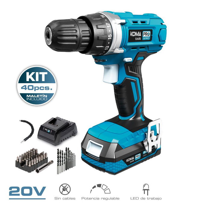 Set de forage et accessoires Koma Tools Pro Series Tournevis 40 Pièces Set de forage et accessoires Koma Tools Pro Series Tournevis 40 Pièces