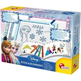 Liscianigiochi Kit de dessin et coloriage La Reine des Neiges Frozen - 4 ardoises avec feutre effaçable - Modèles de personnages Elsa, Anna, Olaf