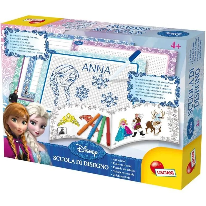 LISCIANIGIOCHI Kit de Dessin Ardoises et Feutre Effaçable La Reine des Neiges (Frozen) pour Enfants - Apprentissage Ludique LISCIANIGIOCHI Kit de Dessin Ardoises et Feutre Effaçable La Reine des Neiges (Frozen) pour Enfants - Apprentissage Ludique