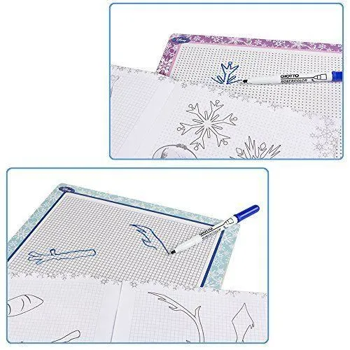 LISCIANIGIOCHI Kit de Dessin Ardoises et Feutre Effaçable La Reine des Neiges (Frozen) pour Enfants - Apprentissage Ludique LISCIANIGIOCHI Kit de Dessin Ardoises et Feutre Effaçable La Reine des Neiges (Frozen) pour Enfants - Apprentissage Ludique