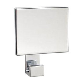 MITAL Percha colgadora frontal cuadrada en zamak cromado