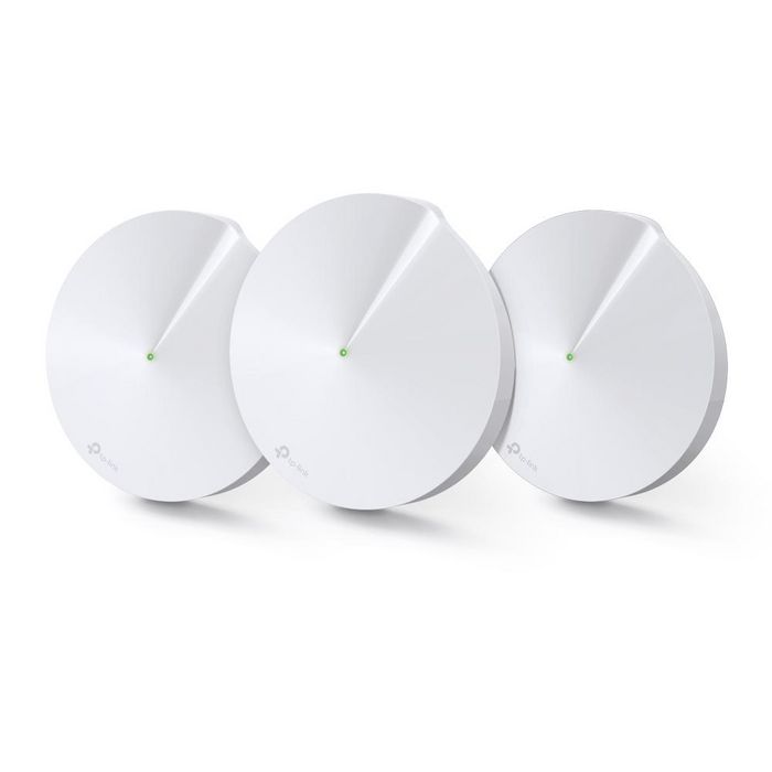 TP-Link Deco Système WiFi Maillé AC1300 Triple Pack - Wi-Fi Bande Double 2.4/5 GHz, 802.11ac, MU-MIMO, Couverture Jusqu'à 4500 pi², 4 Antennes, USB Type-C, Bluetooth 4.2