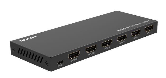 MicroConnect MC-HDMISWITCH0501-4K Commutateur HDMI 4K@60Hz 5x1 avec télécommande
