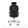 Piqueras y Crespo Chaise de Bureau avec Appui-tête Jorquera 1D086G2 Vert