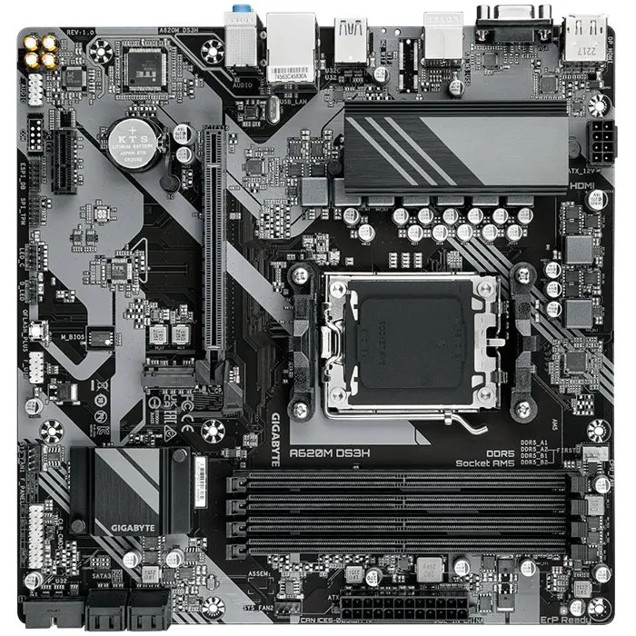 GIGABYTE A620M DS3H - Carte mère Micro-ATX - Chipset AMD A620 - Compatible RAM DDR5 et PCI Express 4.0