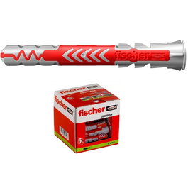 FISCHER SX Plus - Cheville à expansion en 4 directions Duopower, nylon renforcé, pour matériaux pleins (béton, brique) - Réf. 454.1300 à 454.1307 (lot de 25 à 100 unités)