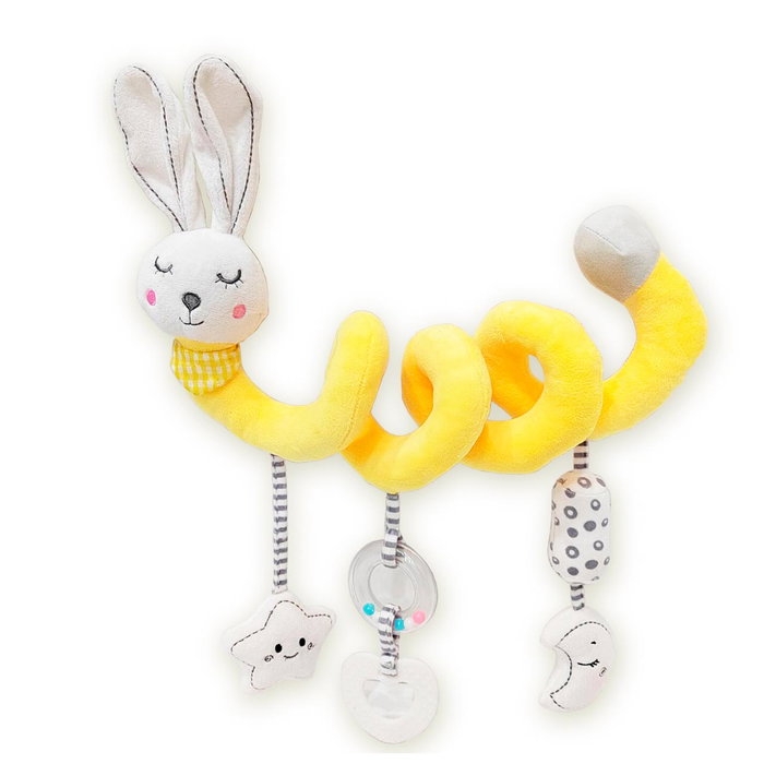 Tachan Jouet d'éveil Spiral Baby Rabbit - Sonajero, Textures, Mordedor - Langues: Anglais, Français, Allemand, Italien, Portugais, Espagnol - Dès la naissance Tachan Jouet d'éveil Spiral Baby Rabbit - Sonajero, Textures, Mordedor - Langues: Anglais, Français, Allemand, Italien, Portugais, Espagnol - Dès la naissance