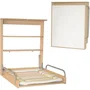 Roba - Table à langer murale rabattable avec matelas Dschungelbaby - 2 étagères intégrées - Bois naturel - 59 x 72 cm - Sécurisée pour bébé
