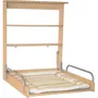 Roba - Table à langer murale rabattable avec matelas Dschungelbaby - 2 étagères intégrées - Bois naturel - 59 x 72 cm - Sécurisée pour bébé