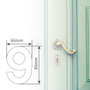 GSC Evolution Numéro de porte 9 en acier inoxydable avec adhésif