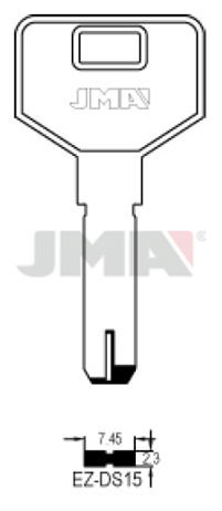 JMA Clés de sécurité en laiton Mod:EZ-DS15 JMA Clés de sécurité en laiton Mod:EZ-DS15