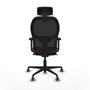 Piqueras y Crespo Chaise de Bureau avec Appui-tête Jorquera 2D036G2 Marron Noir
