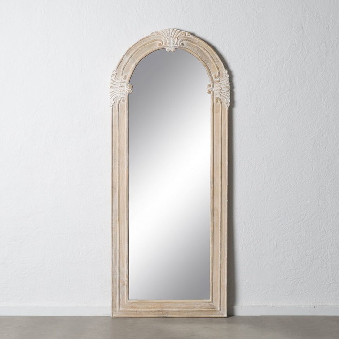 BigBuy Home Miroir sur Pied Blanc Naturel Vertical 87,63 x 3,8 x 203,2 cm BigBuy Home Miroir sur Pied Blanc Naturel Vertical 87,63 x 3,8 x 203,2 cm