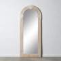 BigBuy Home Miroir sur Pied Blanc Naturel Vertical 87,63 x 3,8 x 203,2 cm