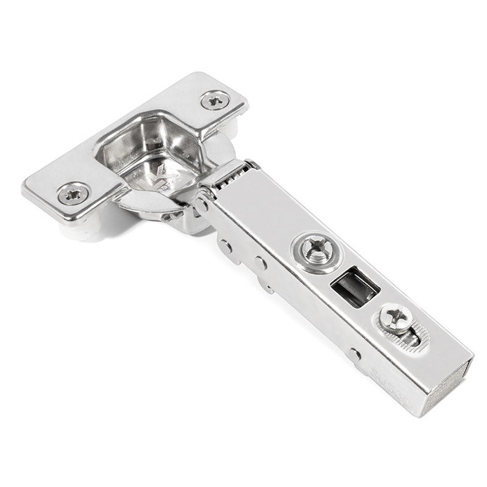 ALK Puma 35 Clip Cam - Bisagra de cierre amortiguado 110°, montaje directo, acabado níquel, codo recto, para espesores 14-22 mm