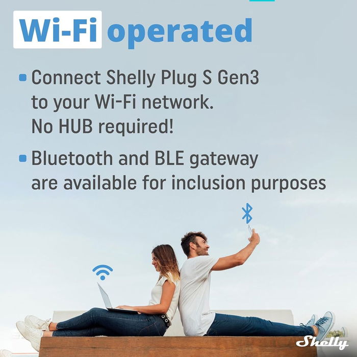 Prise Intelligente Shelly 85366990 Wi-Fi 230 V 10 A