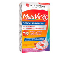Forté Pharma MULTIVIT 4G defensas Complément 30 comprimidos Vitamines Minéraux Zinc Vitamine D Complexe 4G Ginseng Guarana Gingembre Gelée Royale