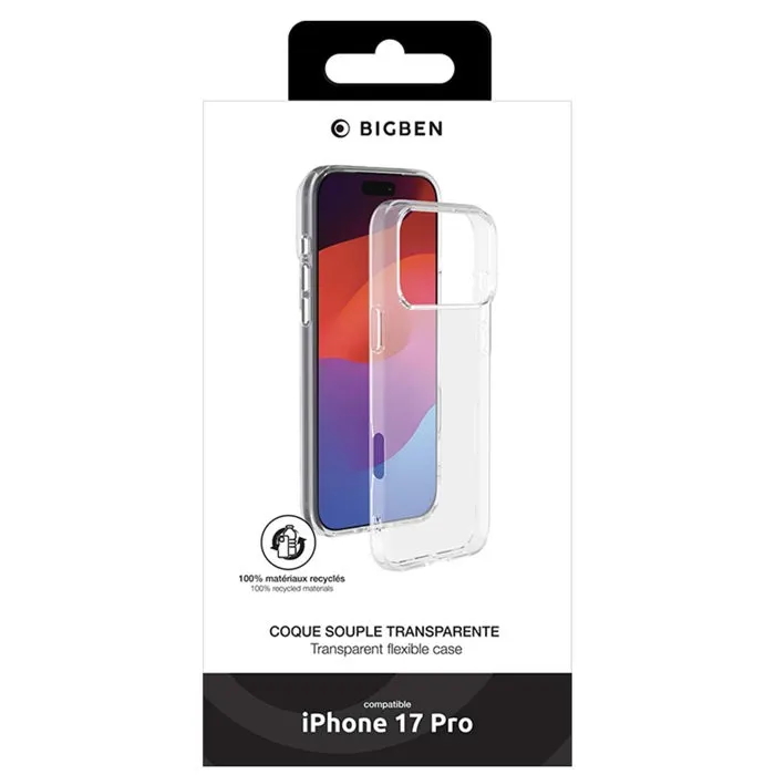 BBC Coque Silisoft pour iPhone 17 Pro - Protection Premium Transparente Compatible MagSafe BBC Coque Silisoft pour iPhone 17 Pro - Protection Premium Transparente Compatible MagSafe