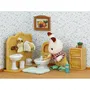 Sylvanian Families 5015 Set Frère Lapin Chocolat avec Toilettes et 16 Accessoires - Figurine et Mobilier de Village - Jouet Mixte dès 3 Ans