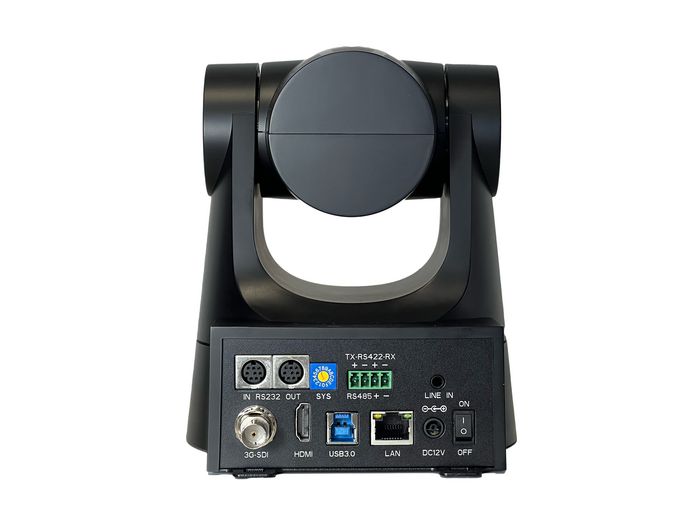 Laia Caméra PTZ 4K avec zoom optique x12, interfaces USB 3.0, HDMI, SDI et LAN, suivi corporel IA, couleur noire