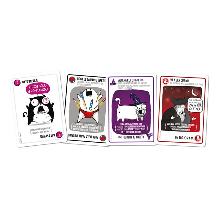 Asmodee Exploding Kittens Party Pack Version Espagnole Jeu de Cartes pour Fêtes jusqu'à 10 Joueurs avec Nouvelles Mécaniques
